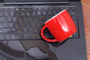 laptop coffee spill